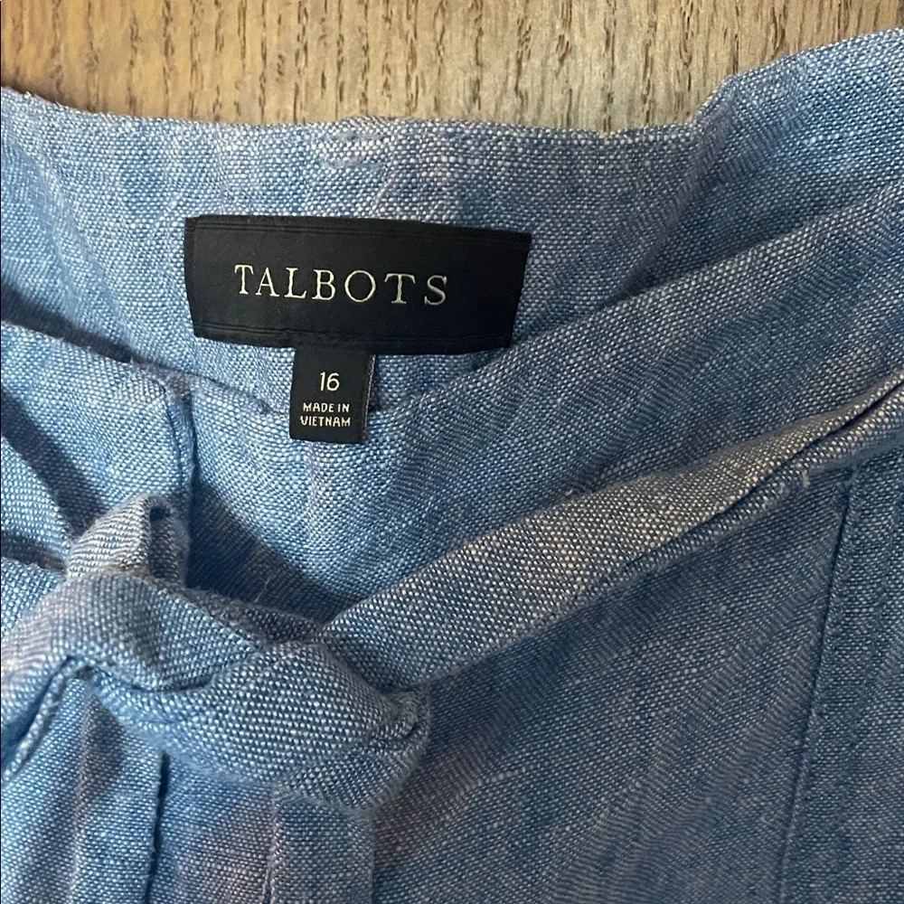Talbots Light Blue Linen Chinos